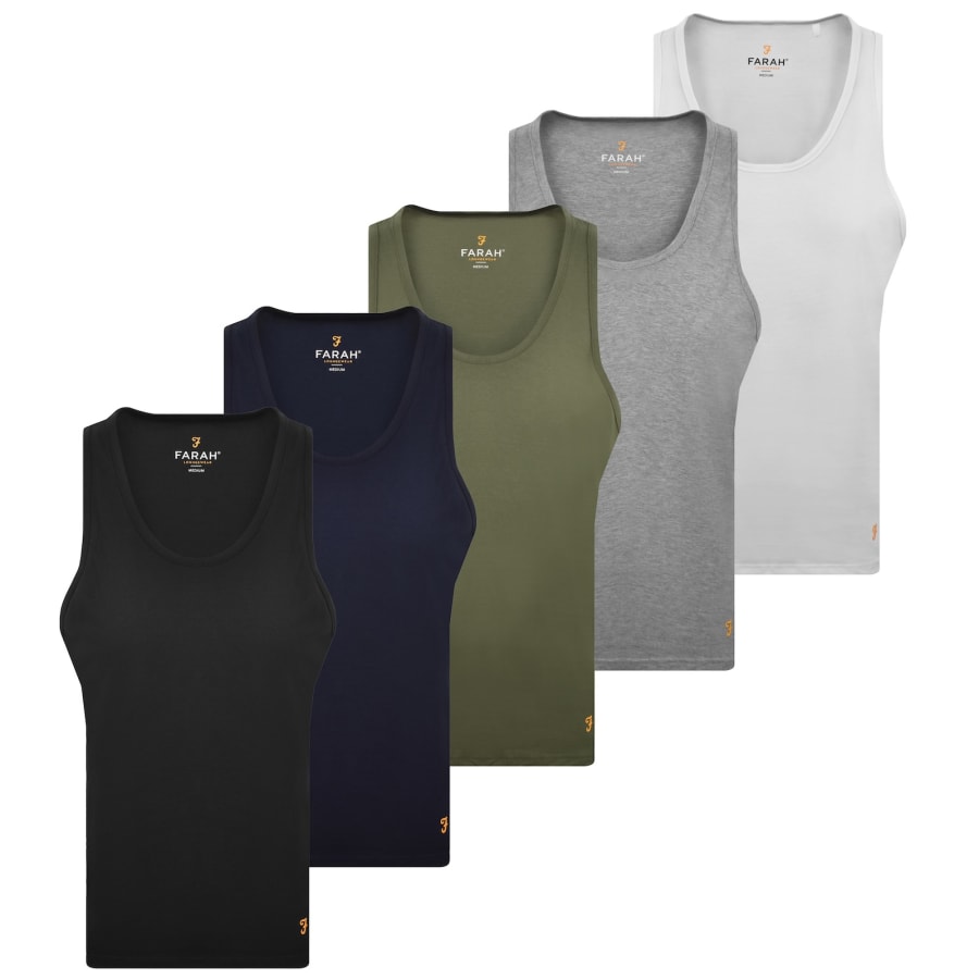 Farah Gorstein 5 Pack Vests | Mainline Menswear us